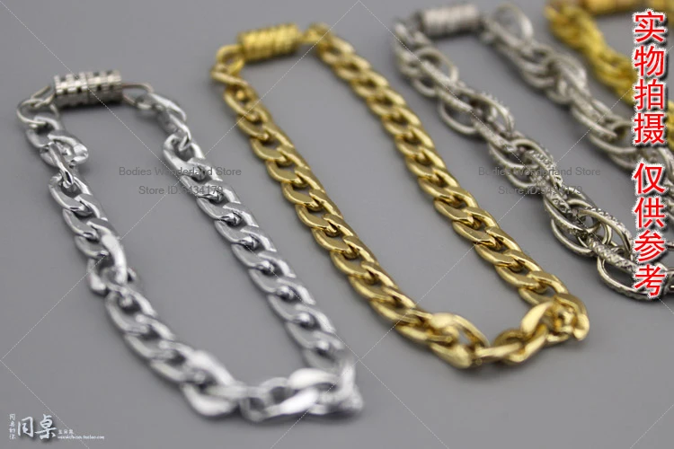 In Stock 1/6 Scale Male Soldier Mini Hip Hop Metal Necklace Model Accessories For 12inch Action Figure Doll