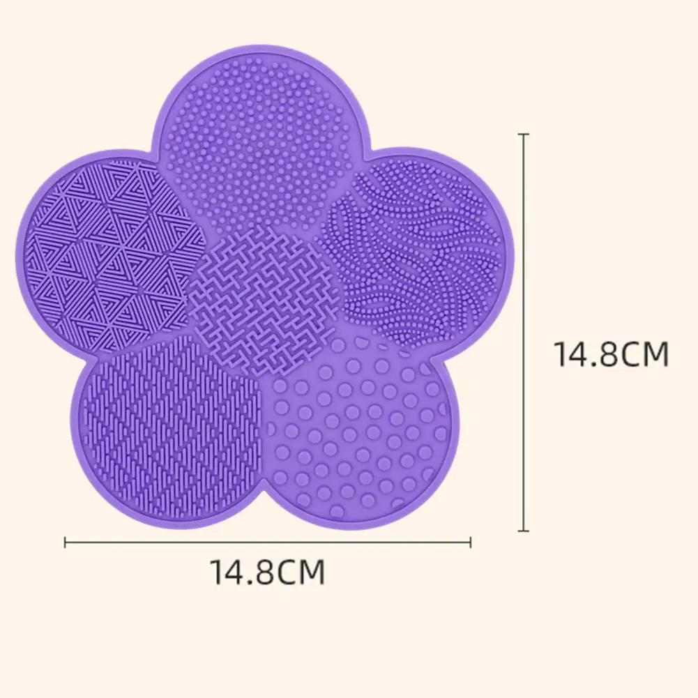 Silicone Scrub Pad com ventosa, escova de flores, ferramenta fácil para escovas de pó solto, macio, sem esforço para cozinha