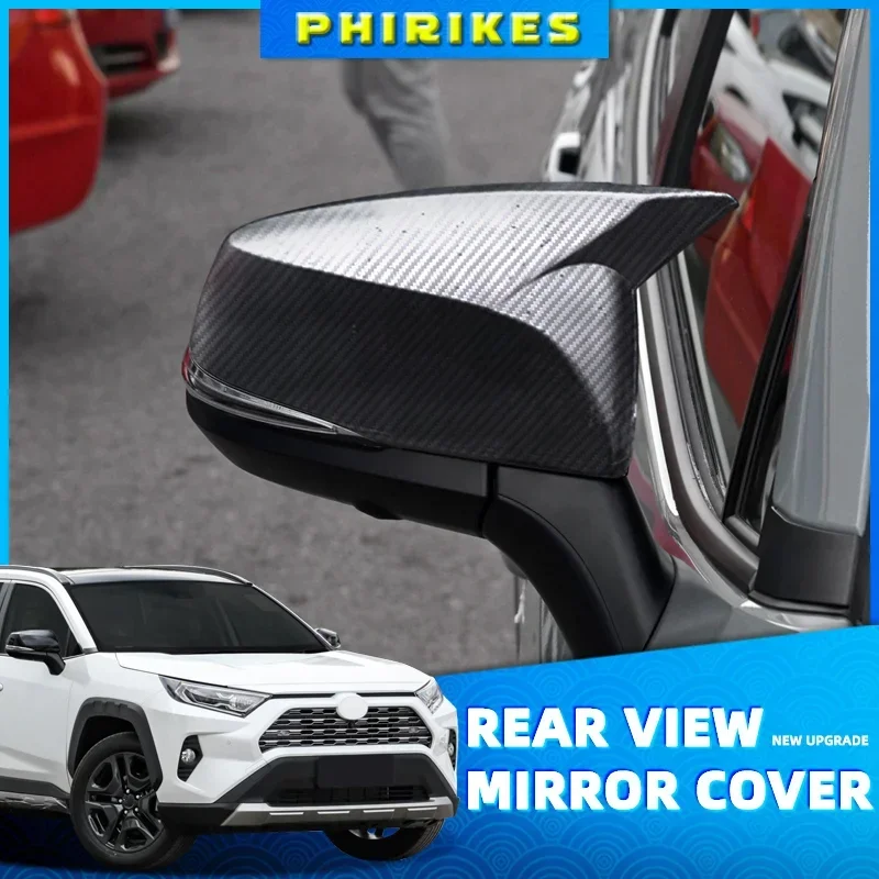 

For Toyota RAV4 2019 2020 2021 2022 Accessories Car Rearview Mirrors Cover Trim ABS Chrome Exterior Decoration Car Styling