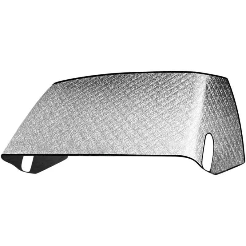 

Poer Car Exterior Protector Front Window Sunshade RV Accessories 4 Layer with Mirror Cutout Silver Durable RV Window Windshield