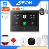 CPVAN Wireless WiFi Tuya Smart Home Alarm System Home burglar Security Protection Alarm DIY kit Alarm built-in 5000mAh Battery