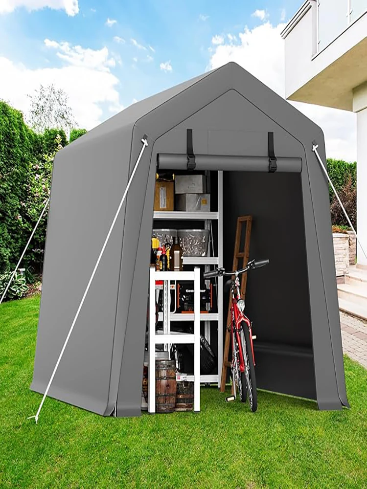 AliExpress HiMISS Motorcycle Storage Sheds, Portable Shed with Rolled up Zipper Door, Waterproof, Storage Tent Heavy Duty for Motorcycle,Bike Too