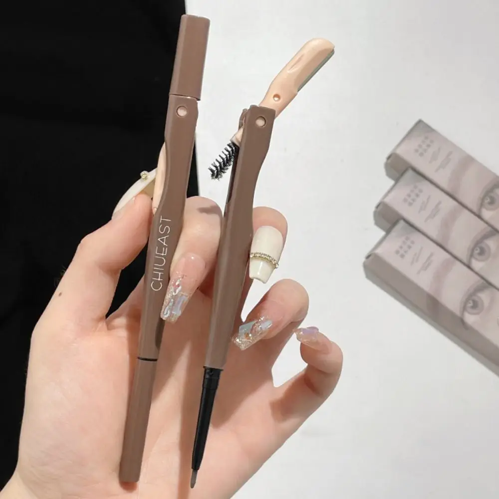 EyebloggPays l-Stylo professionnel 3 en 1, stylo coloré ultra fin avec tondeuse à sourcils, brosse à sourcils étanche