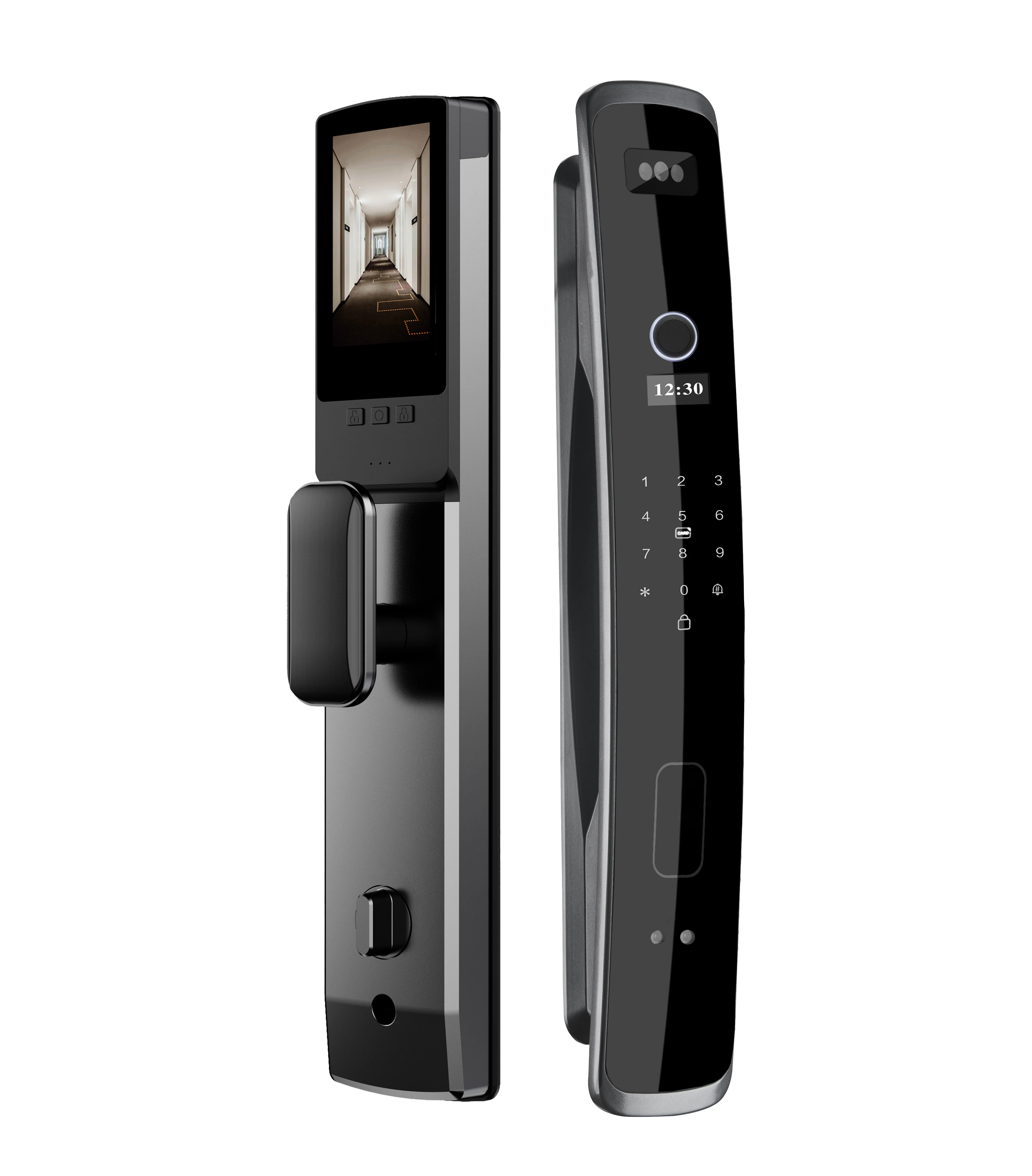 

002 Rebekey Fully Automatic 3D Face Recognition Lock with Camera Tuya APP Password Lock Fingerprint Biometric Smart Door Lock