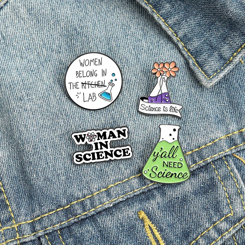 Math Science Enamel Pin Custom Chemistry Pharmacist Equation Brooches Bag Lapel Pin Black White Badge Jewelry Gift for Students