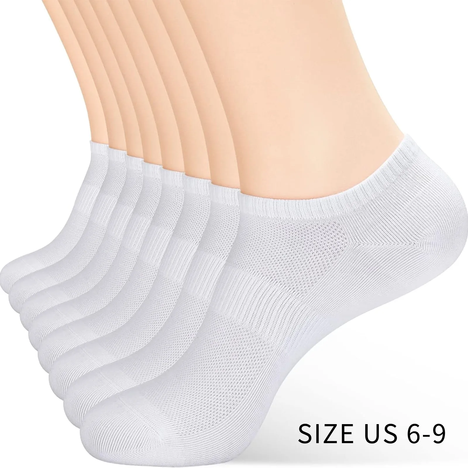 Women'S Thin Sports Running Invisible Low-Top Lightweight Socks Women'S Mesh Boat Socks - 8 Pairs Combination Pack носки женские