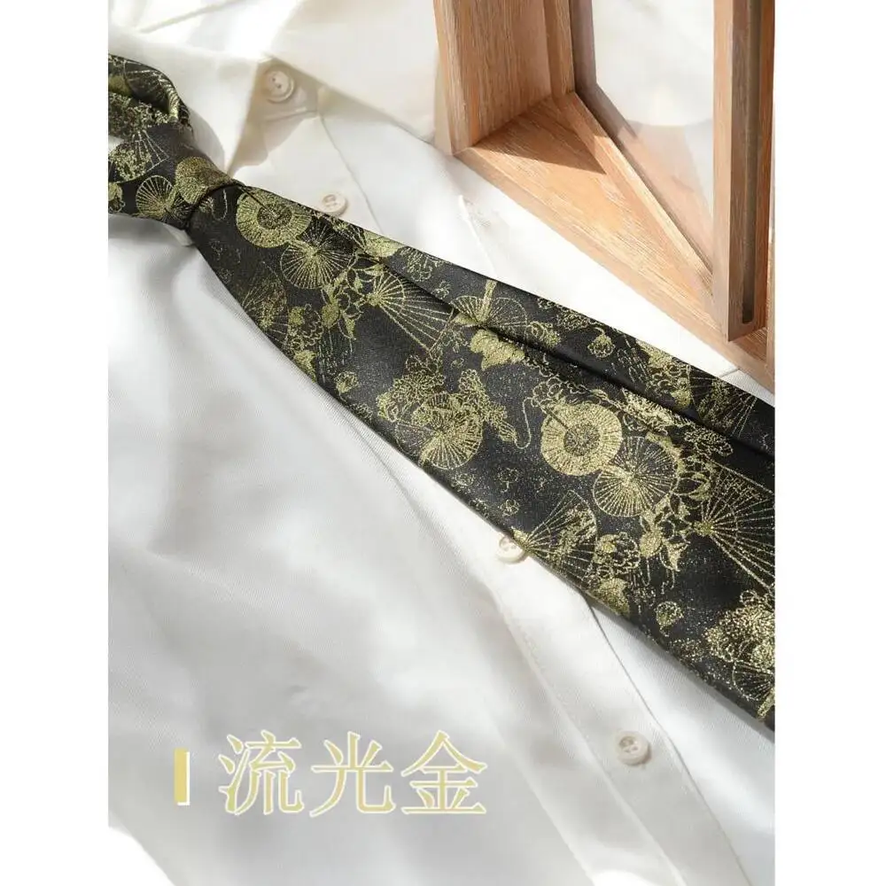 Cravatta artigianale in stile nazionale, accessorio per camicia da abito casual di fascia alta per uomo e donna, moda artistica ed elegante