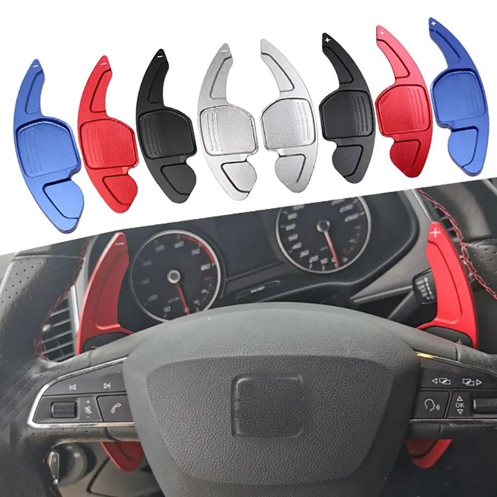 For Seat Alhambra Ateca Leon4 5F FR Cupra Car Steering Wheel Paddles Extend DSG Stickers for Seat leon 2021 mk4 Paddle Shifter