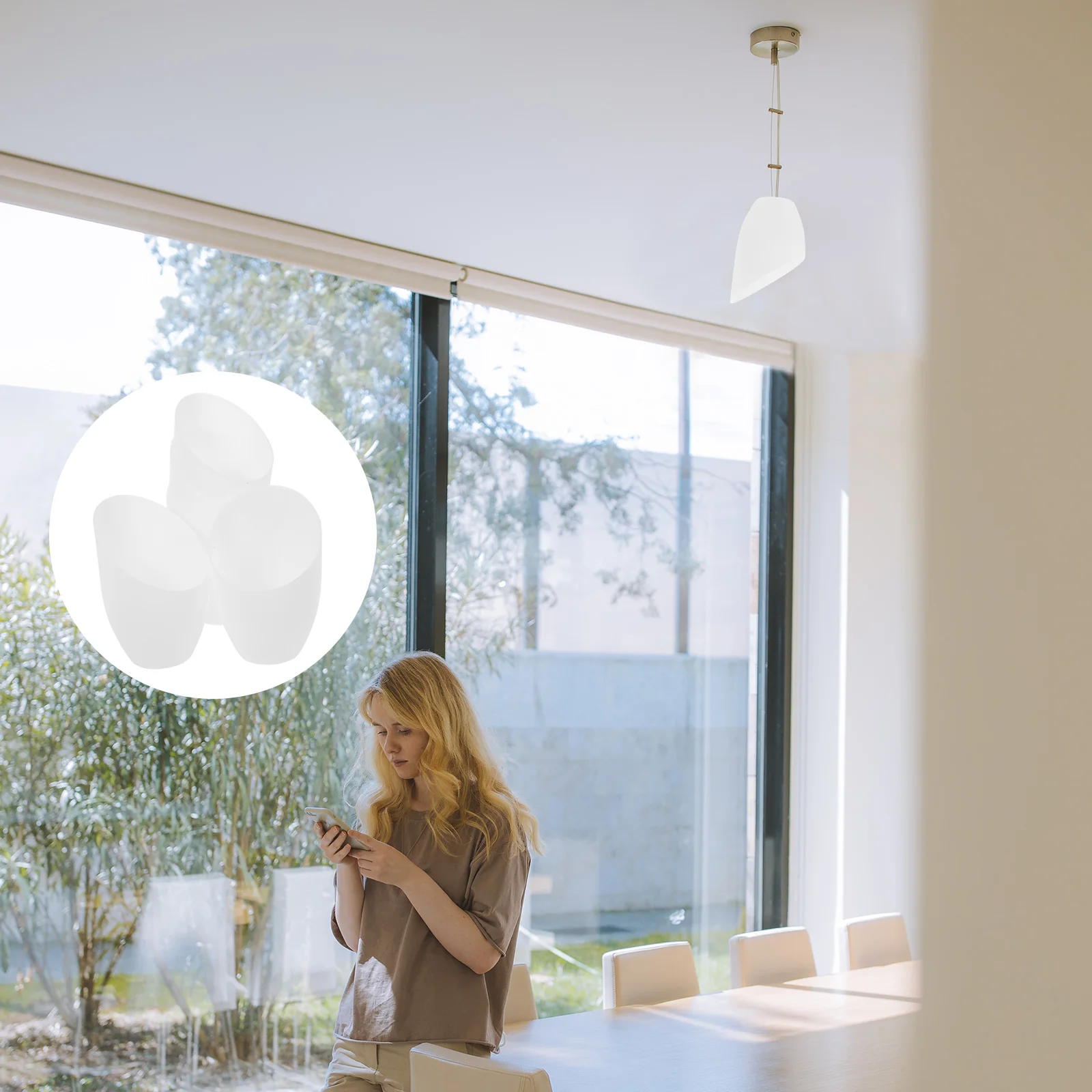 

5Pcs Horseshoe Design Lamp Shade Decorative Lampshade for Living Room Bedroom Desk Lamp Accessory Lamp-Chimney