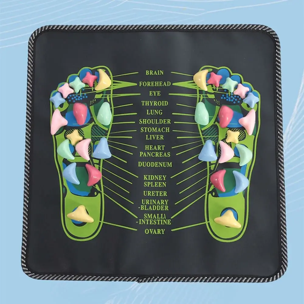 

Pebble Road Foot Massage Mat Relaxation Acupuncture Walk Stone Leg Pad Acupoint Physical Care Random Stone Colors