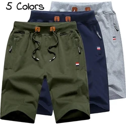 Pantalones cortos deportivos de verano para hombre, Shorts informales con cordón, talla grande, S-4XL