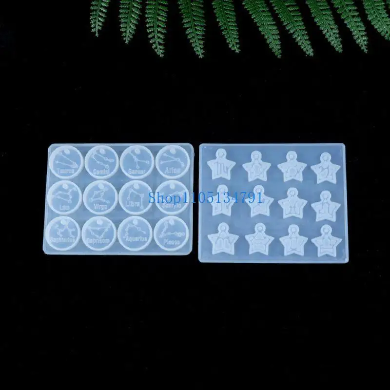 98 كجم 12 كوكبة قلادة صب قالب من السيليكون قالب حلي معلقة مصنوع يدويًا