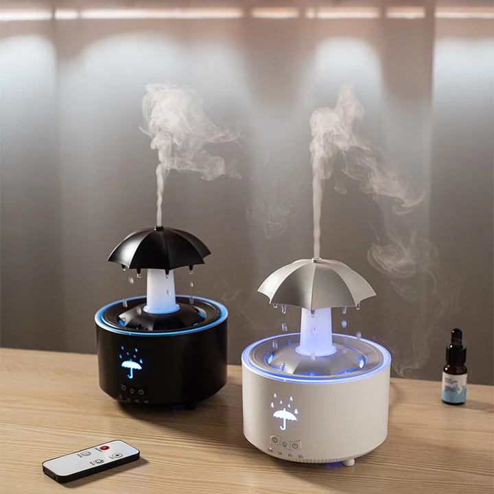Raindrop humidifier bedroom home silent mini small office desktop dormitory holiday birthday gift remote control timing