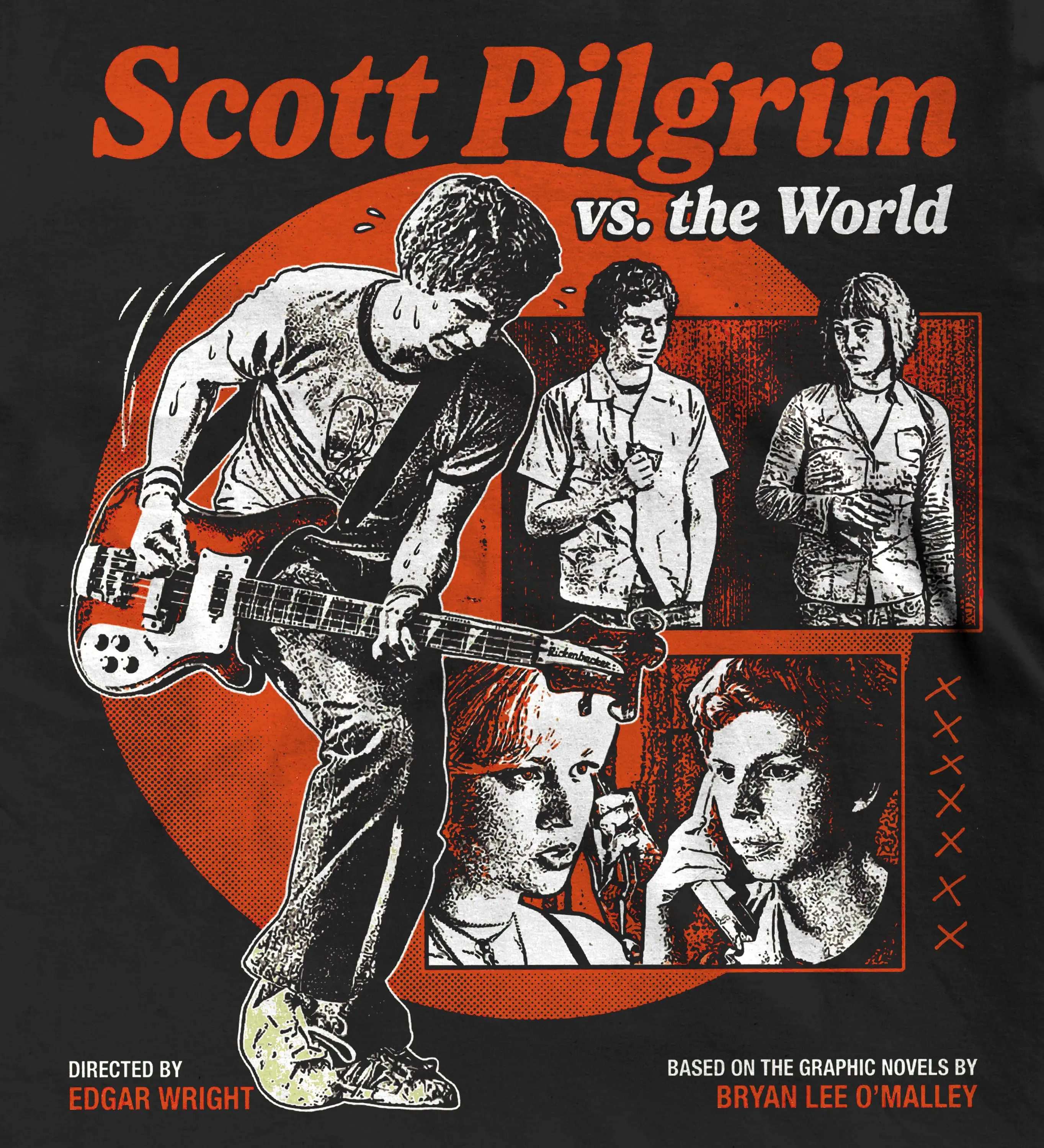 Scott Pilgrim Vs The World T-Shirt, Comic Book Movie Graphic Tee, Edgar Wright Film Shirt
