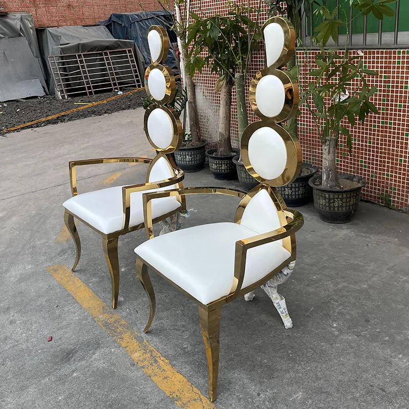 Stainless steel gold electroplated cosmetic stool