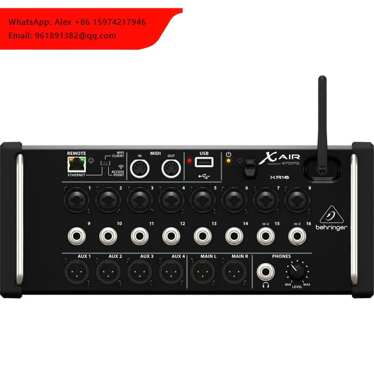 

Behringer X Air XR16 16-Input Digital Mixer With Midi Usb Stereo Output For Dj And Recording