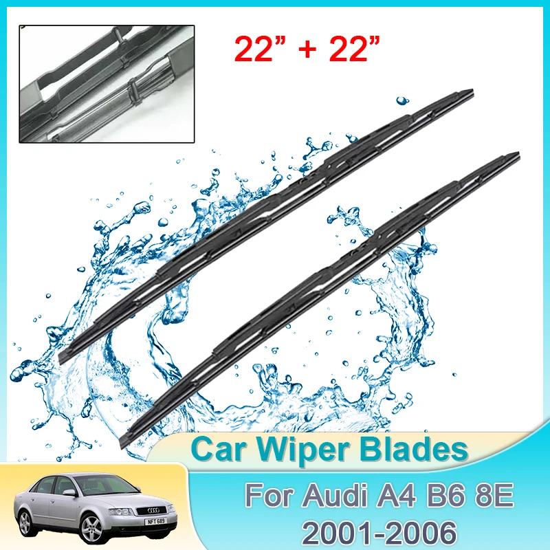 

Car Wiper Blades For Audi A4 B6 8E 2001 2002 2003 2004 2005 2006 Wiper Blades Windscreen Windshield Wipers Auto Tool Accessories