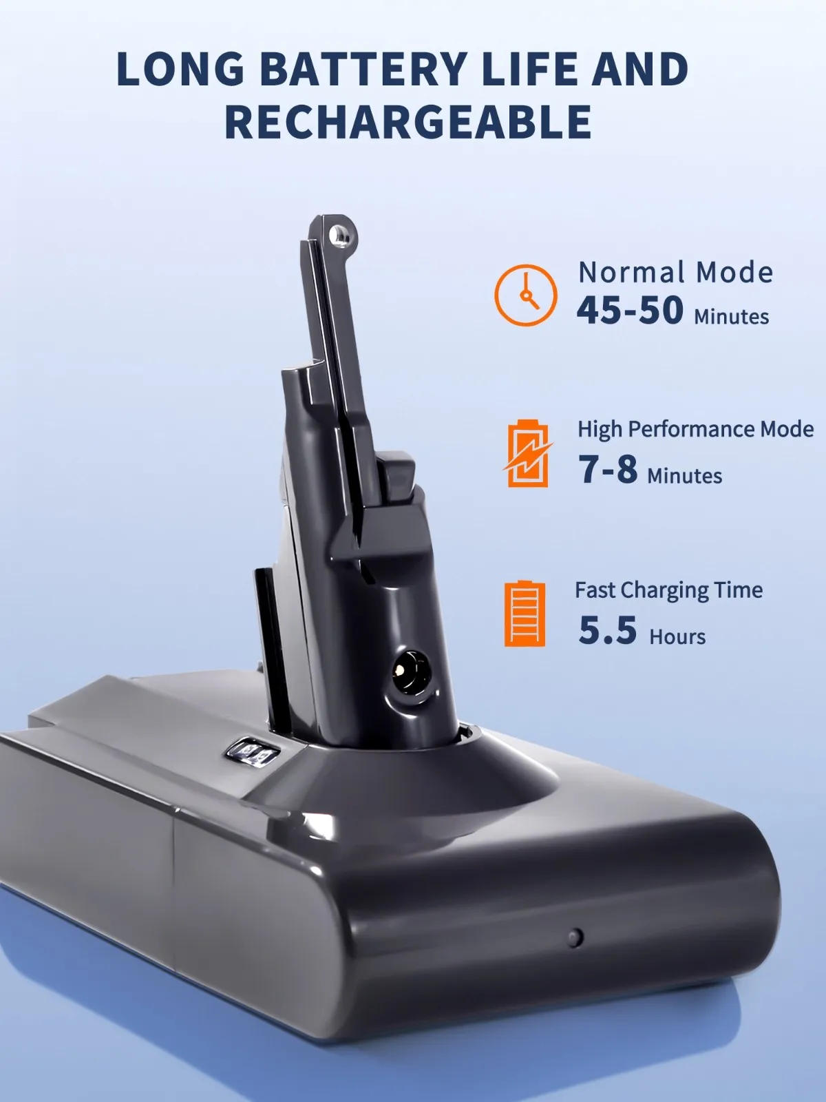 بطارية بديلة 21.6 فولت 8000 مللي أمبير في الساعة لدايسون V8 SV10 الحيوان المطلق رقيق رأس المحرك اللاسلكي فراغ وقت تشغيل طويل حزمة ليثيوم #3