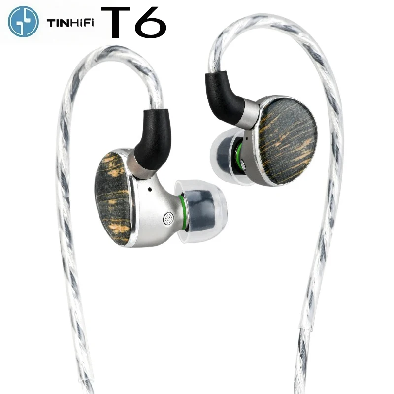 TINHIFI T6 1DD + 1 평면형 하이브리드 드라이버 HiFi 인이어 모니터 이어폰 3.5,4.4MM/TYPE-C를 탑재한 플래그십 유선 IEM