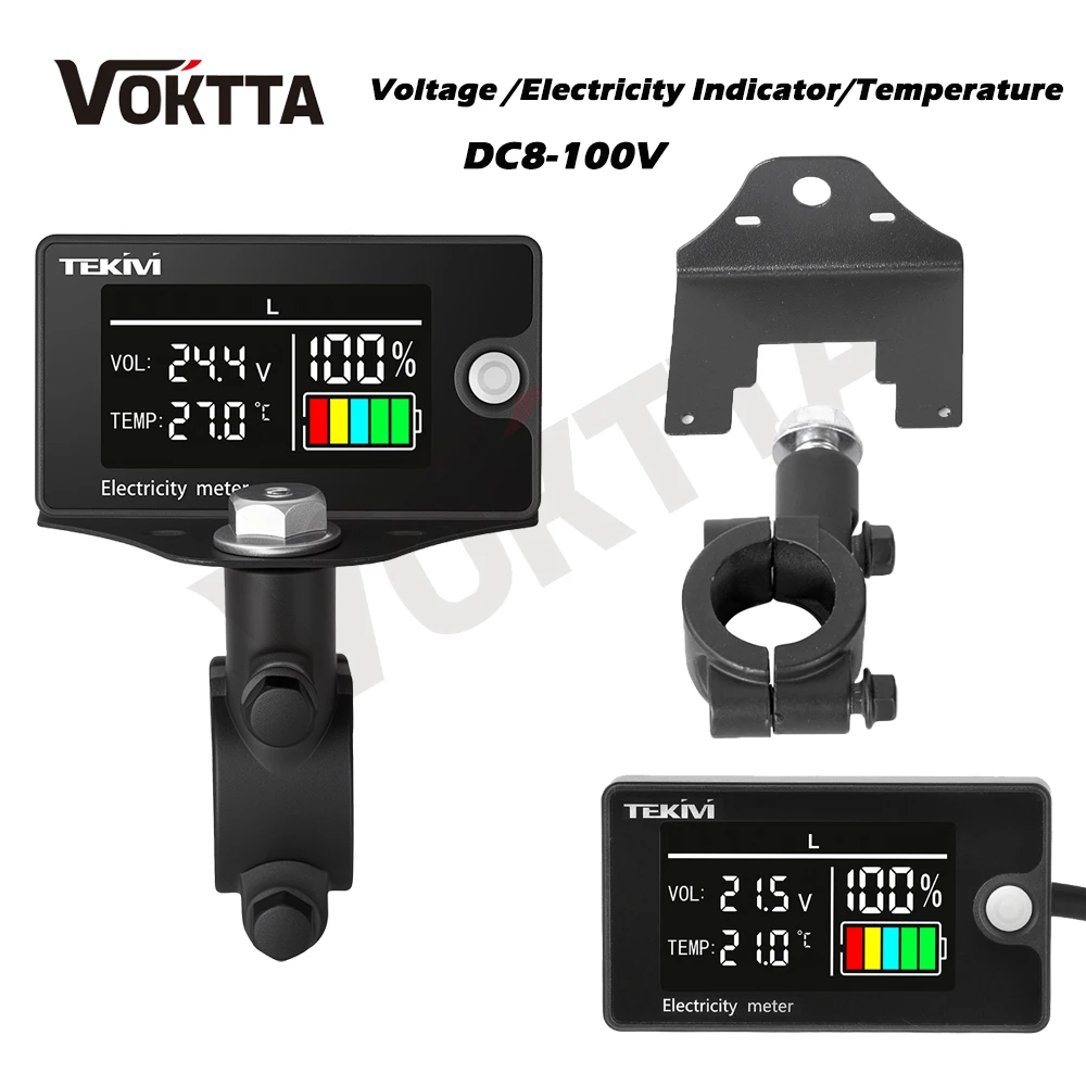 

8-100 В постоянного тока с цветным экраном, измеритель мощности, ЖК-цифровой дисплей, индикатор электроэнергии, тройной/литий-железо/кислотный аккумулятор