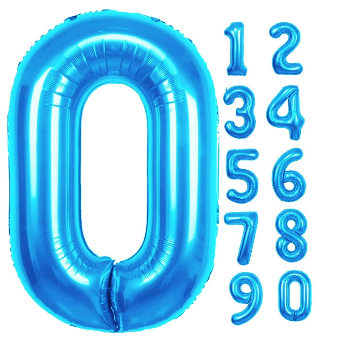 

40 inch Light Blue Number Balloon 32inch Giant Large Foil Balloon for Birthday Anniversaries Graduation Birthday Decor for Kids