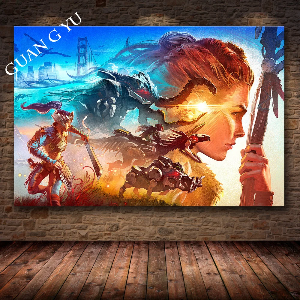 Horizon Zero Dawn Game Artwork Posters and Prints Wall art Decorative Picture Canvas Painting For Kids Living Room Home Decor 03