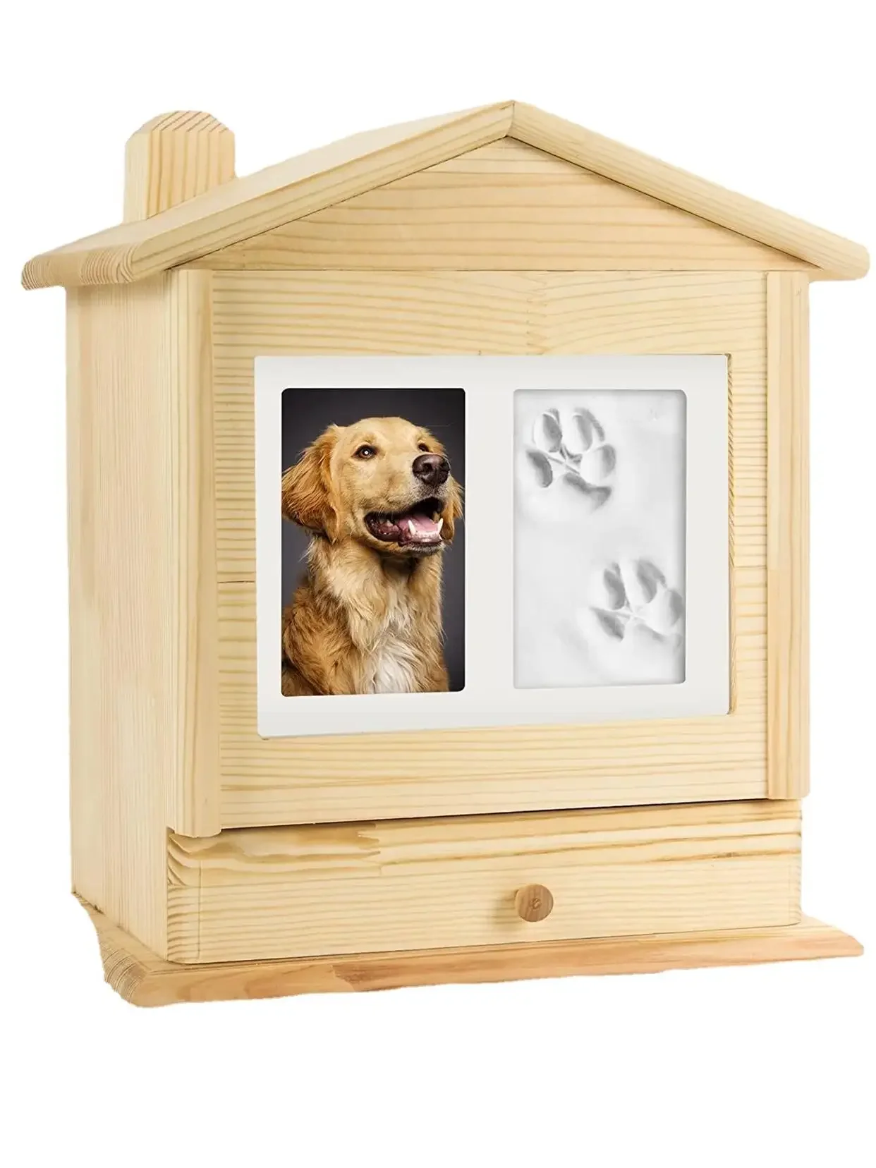 pet ashes supplies pet wooden urn urn urn with photo frame small house pine