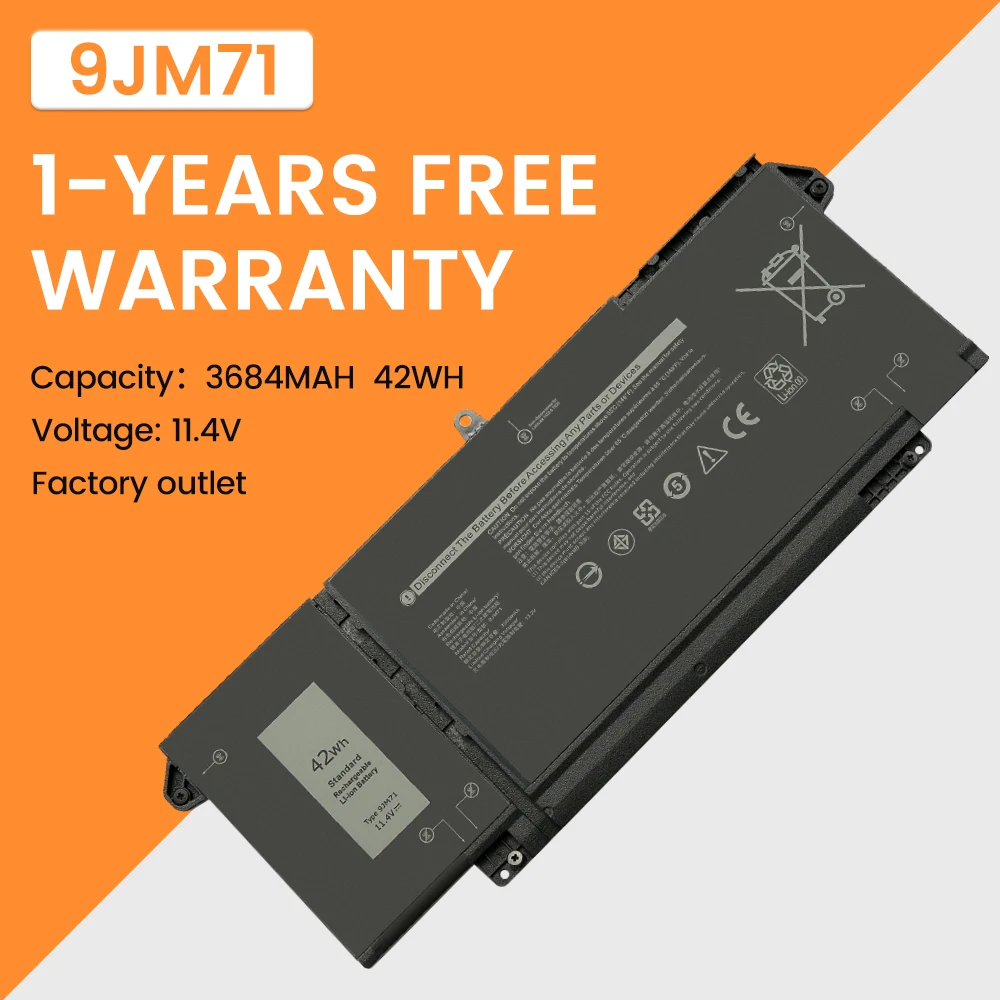 9JM71 Laptop Battery For Dell Latitude 14 7320 7420 7520 13 5320 Series Replace Parts HDGJ8 MHR4G 7FMXV TN2GY 4M1JN