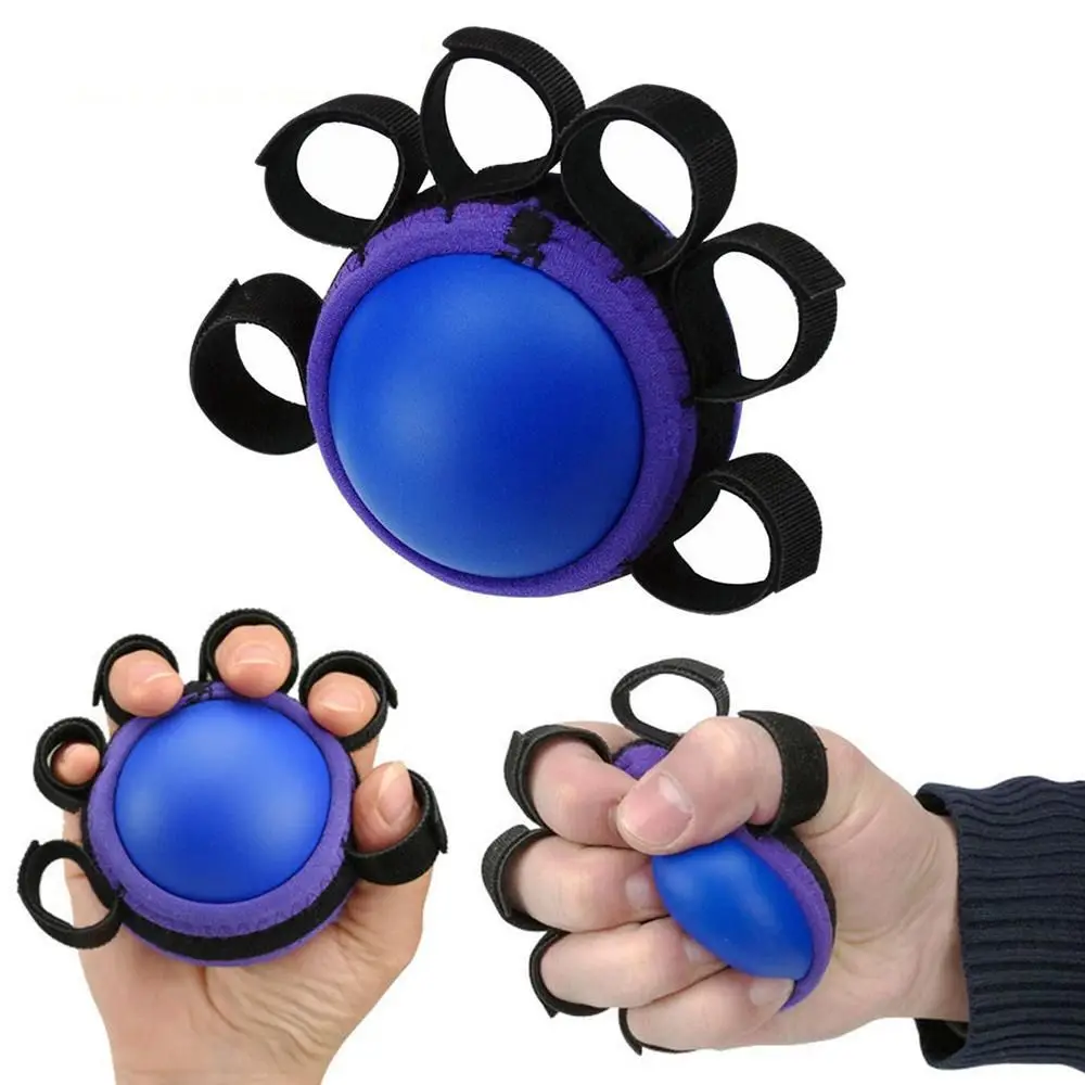 Portable Finger Grip Ball Finger Expander Five Fingers Strength Rehabilitation Recovery Trainer Kids Adult Decompression Toys