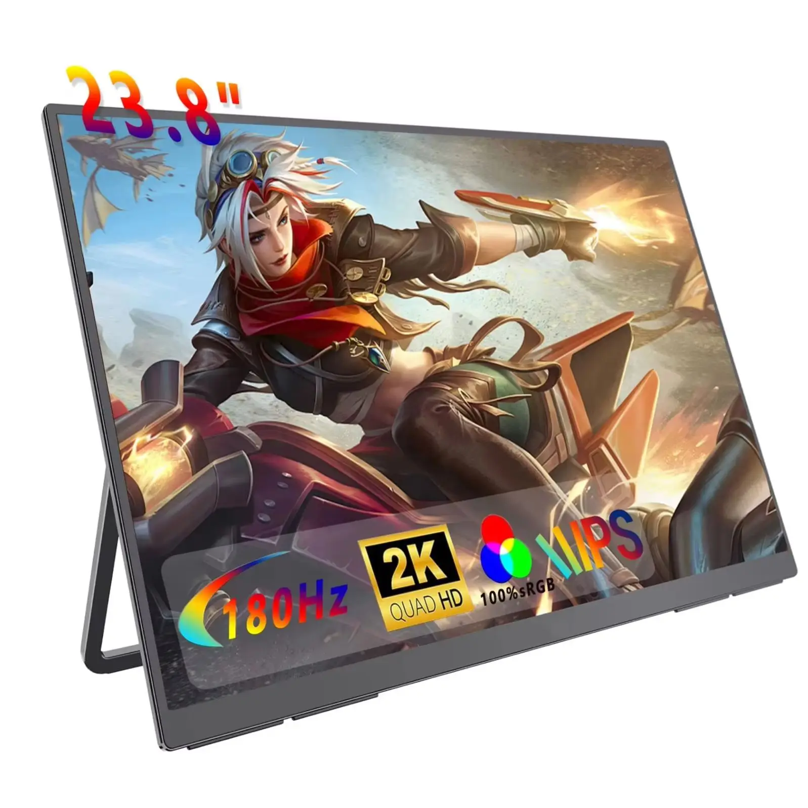AHXJKA 23.8 Inch 2K 180HZ Portable Monitors 2560*1440P IPS With Type-C Mini HDMI For Phone Laptop XBox  PS4/5 Mac PC Switch