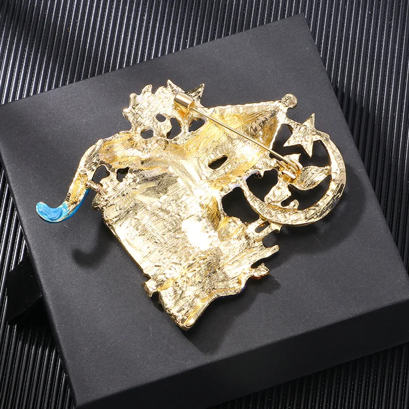 New Christmas enamel castle brooch stars moon Pegasus wizard pin men and women accessories holiday gift