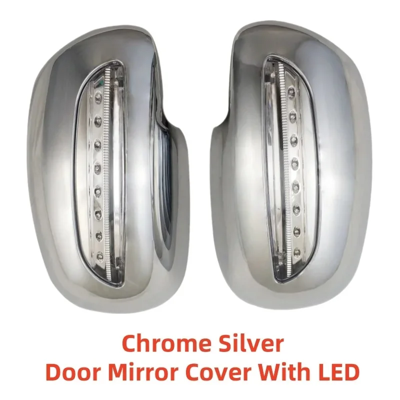 

For Toyota Corolla Yaris Vios 2008 2009 2010 2011 Chrome Car upgrade Rearview Accessories Trim Door Mirror Cover With LED light