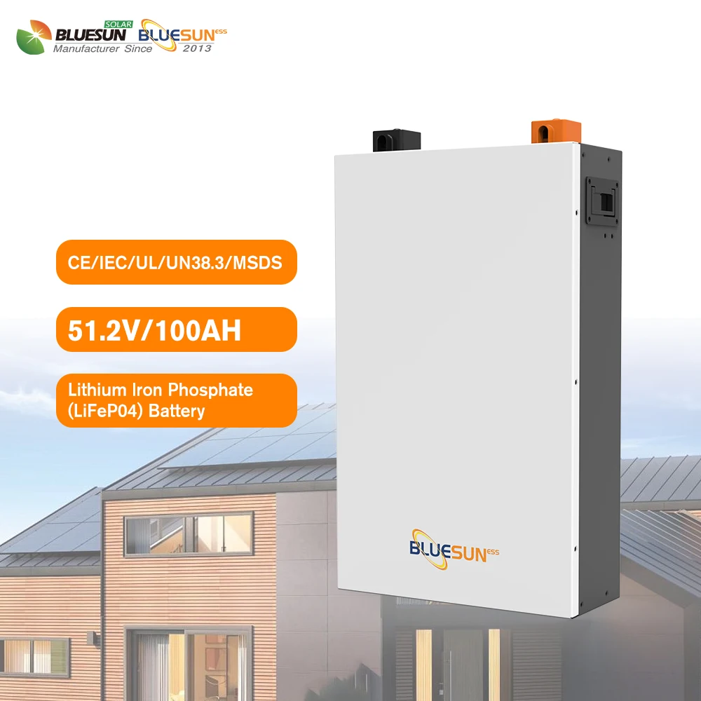 Bluesun Battery Cell 5KWH 10KWH Lithium Ion Battery 100AH 200AH Wall-mounted Lithium Solar Batteries 48V for Home Use