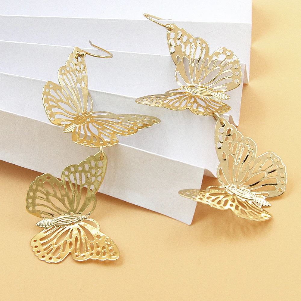 2024 Hot Sale Materials Fashionable Womens Accessories Butterfly Earrings Elegant Design Luxury Earring