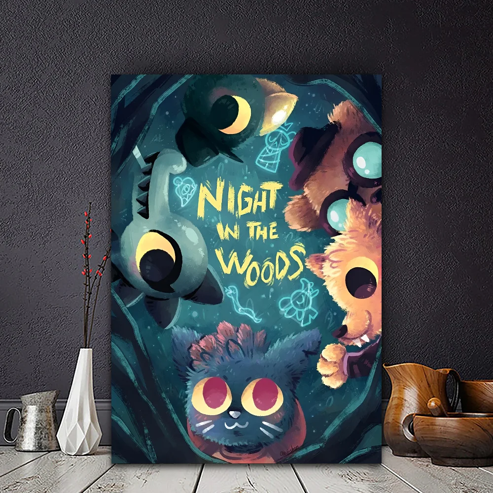 Night in the Woods Classic Anime Classic Vintage Posters Waterproof Paper Sticker Coffee House Bar Home Decor