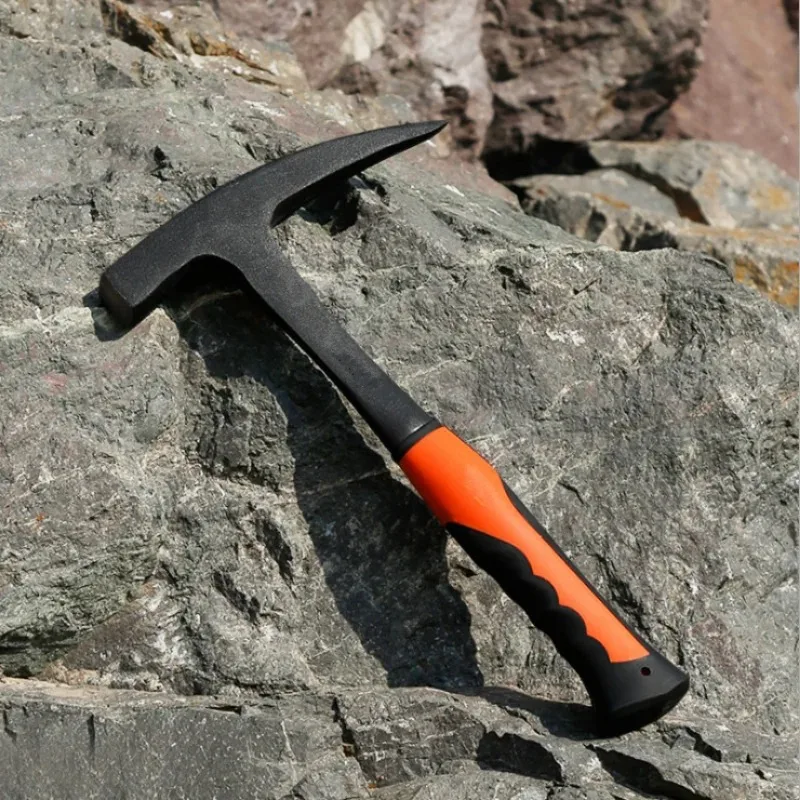 Multifunctional professional hand tool geological hammer mine exploration survey pointed flat head