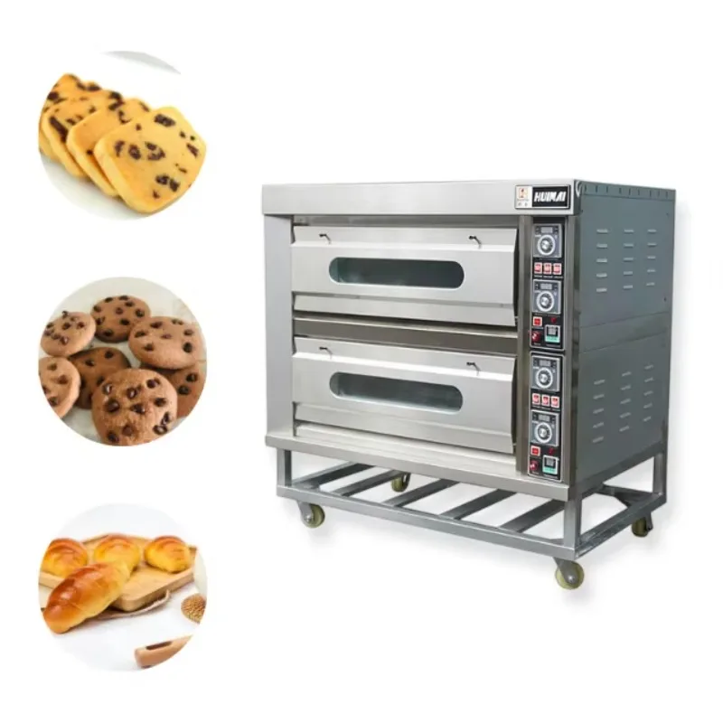 Multifunction Bakery Equipment Bakery Single Double 2 Deck 4 Trays Gas Electric Deck Oven For Bread