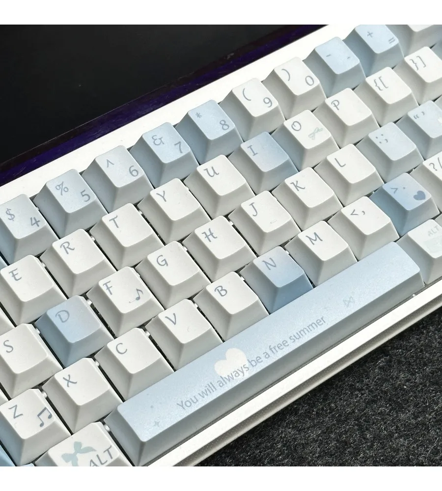 Keycap Sublimation Original factory adapted magnetic axis Mechanical shaft Customized blue keycap Engraved blue High