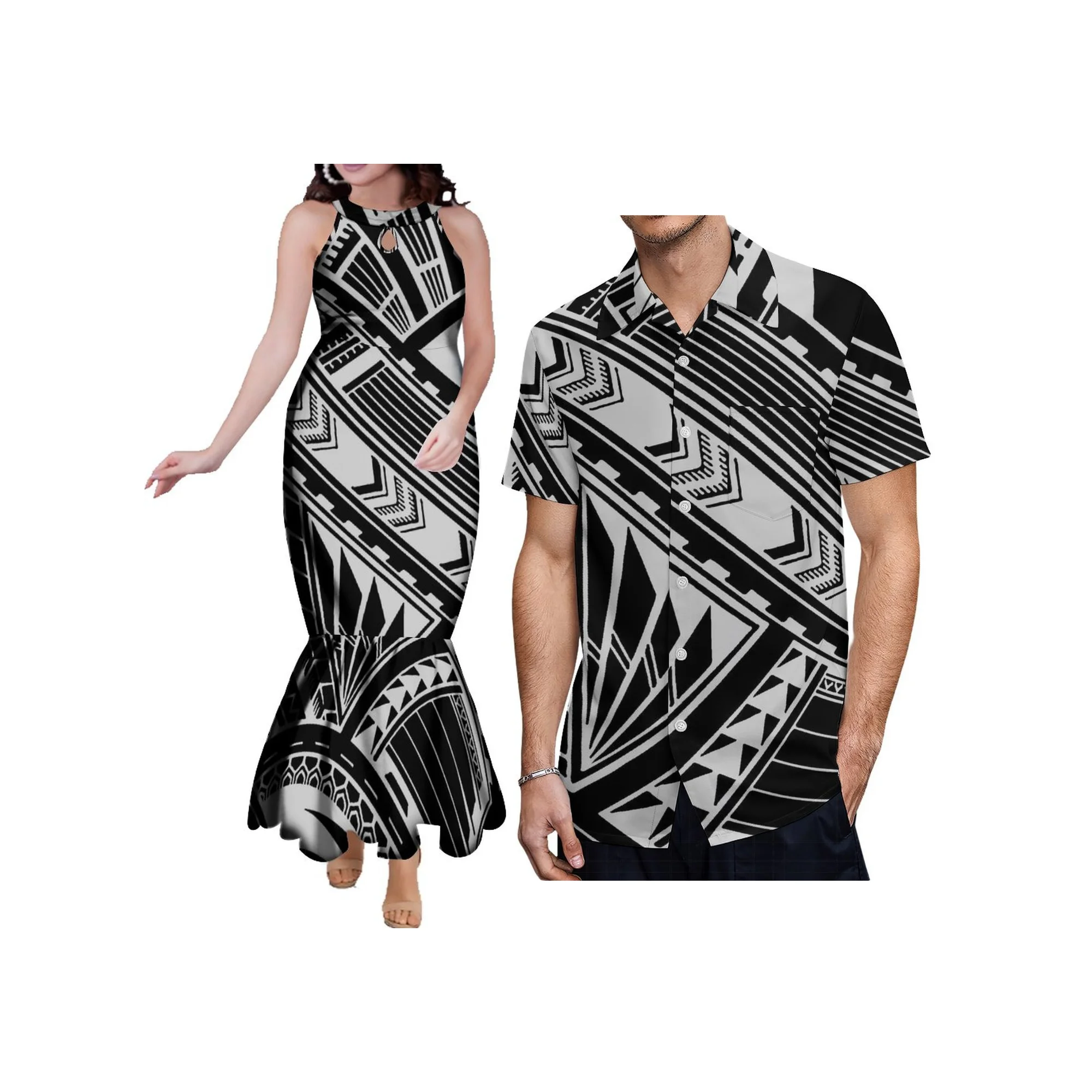 Customized Couples Clothes Big - Maxi Dress Halter ulasan dan harga