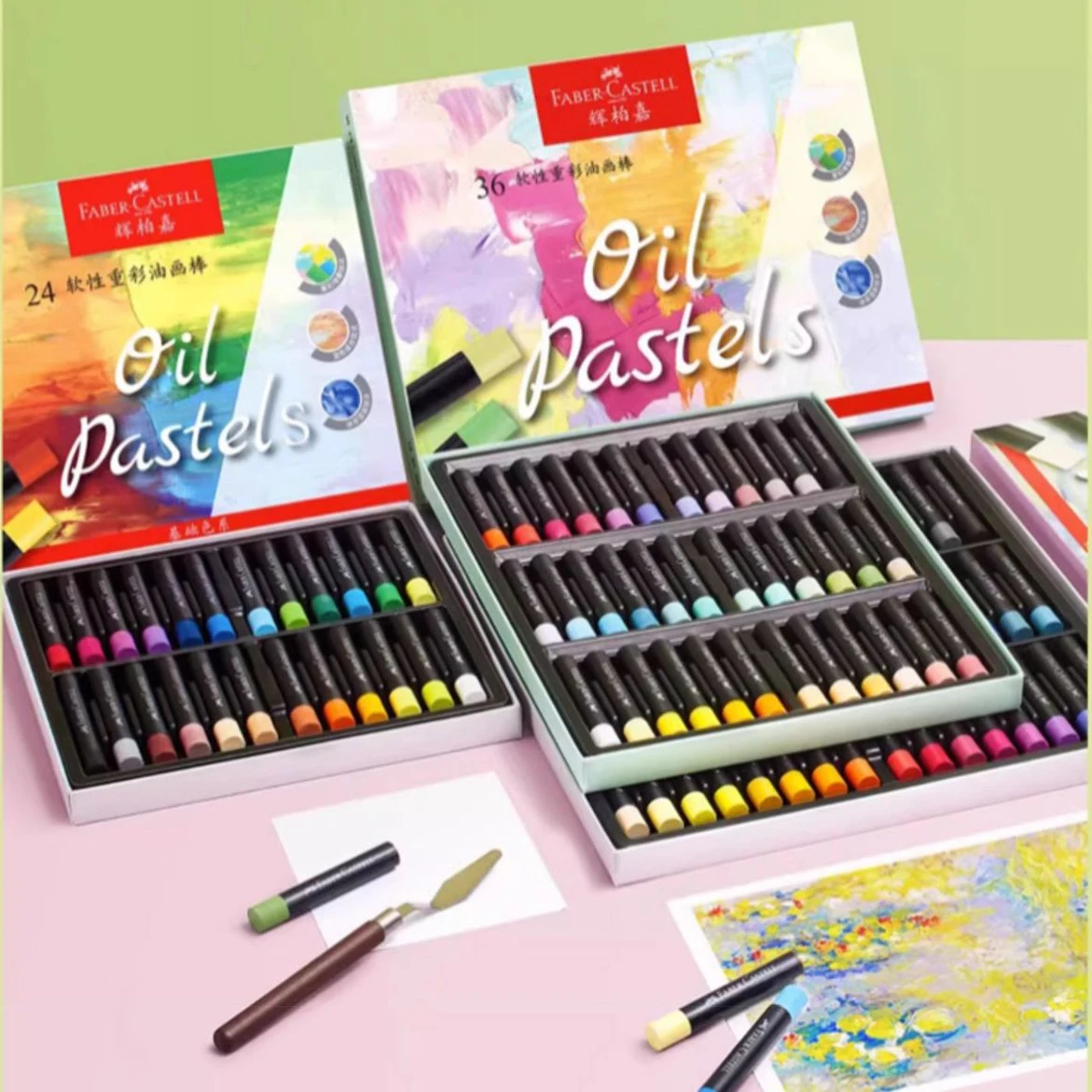 

Мягкие масляные пастели FABER CASTELL Artist, набор из 24/36/48 цветов, профессиональные мелки для рисования, граффити и художественных работ