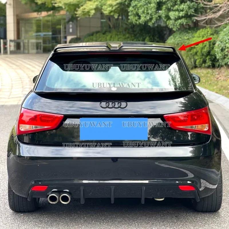 Para Audi A1 R18 2010-2014 techo de fibra de carbono piezas personalizadas alerón de labio de maletero Kits de carrocería de ala trasera HighKick salida de fábrica