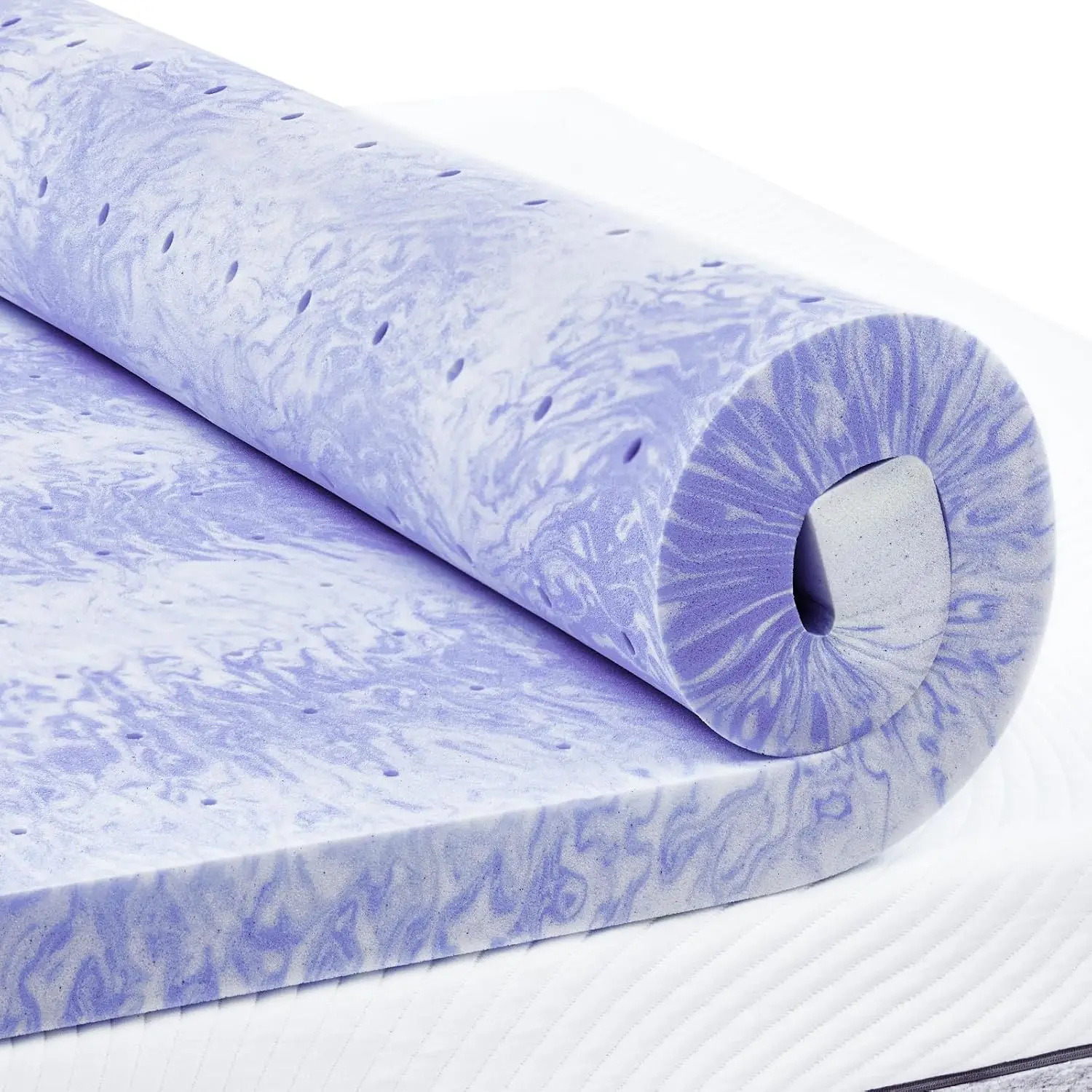 

2 H Memory Foam Mattr Topper Full, Cooling Gel Infused Mattr Pad, Ventilated Bed Topper For Pressure Relief Ba Pain,