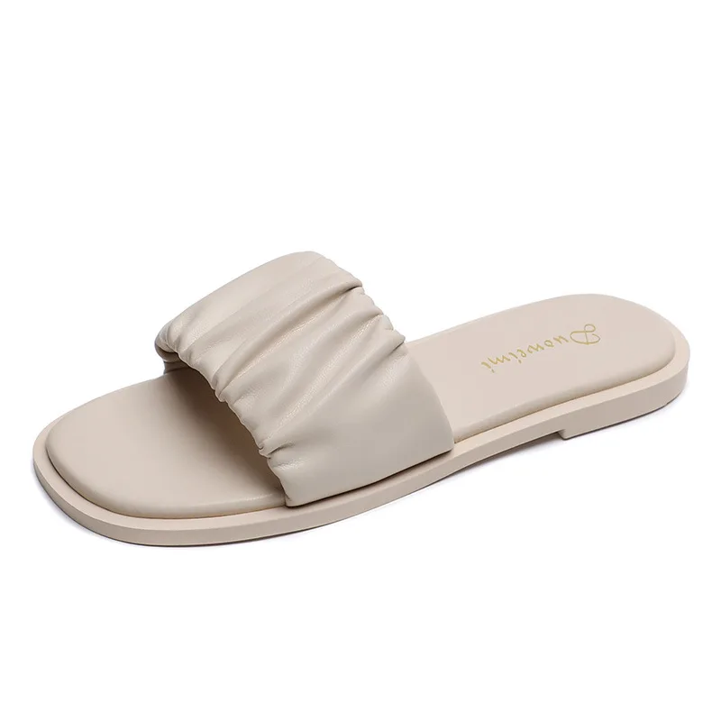 

Cool Slippers For Women to Wear Outside in Summer, 2023 New Soft Flat Bottomed Beach Shoes, Flip Flops, Oversized 35-43