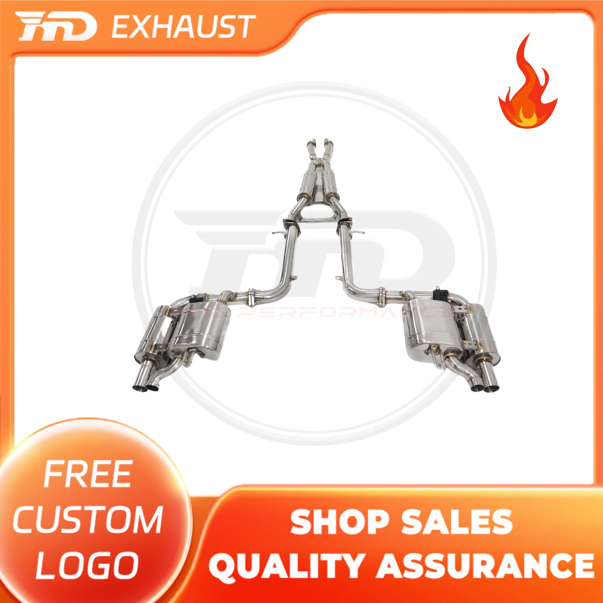 

HMD Hot sale ite Stainless Steel Exhaust Performance Catback for Genesis G70 3.3T Auto Replacement Modification Electronic Valve