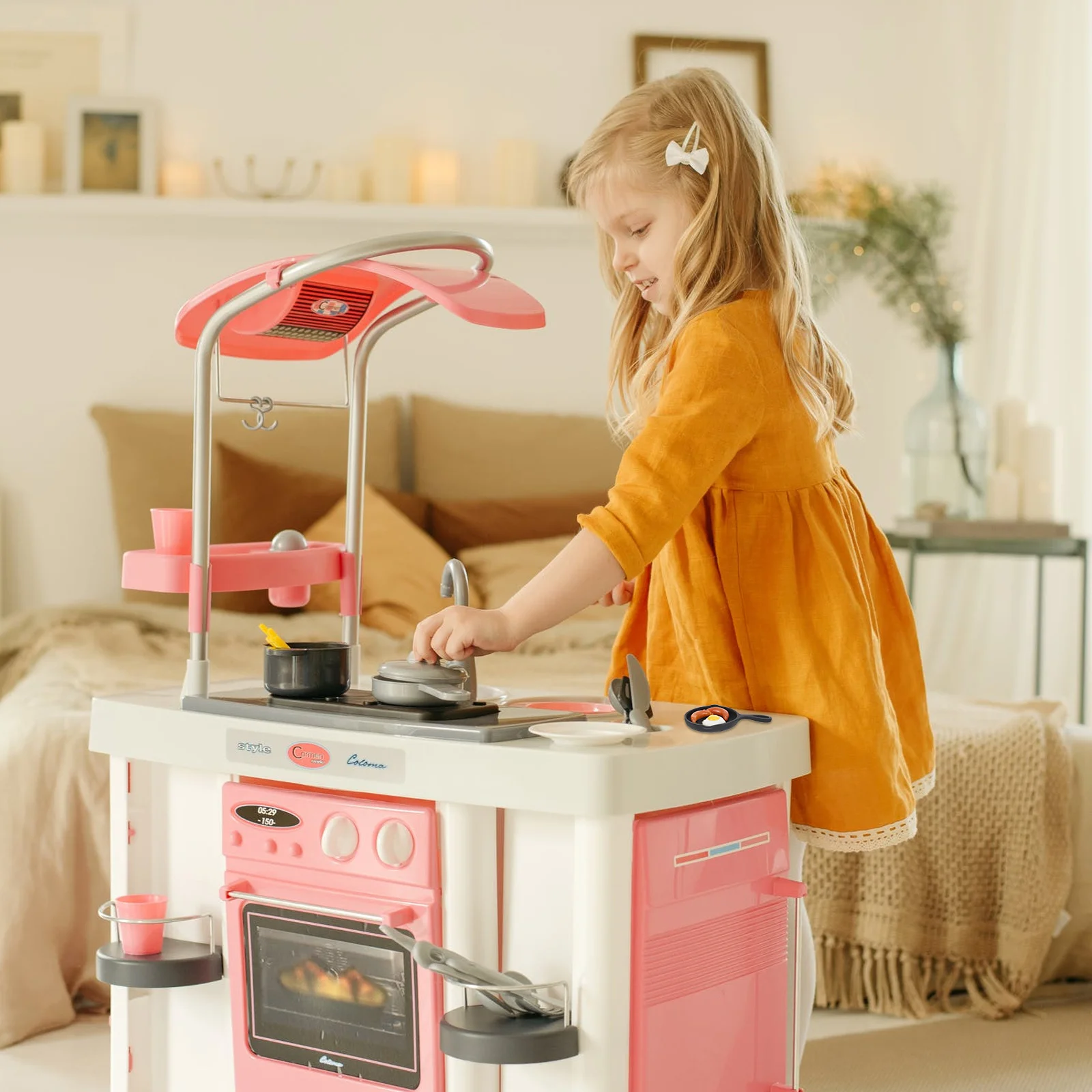 Mini padella in ferro simulato uovo pancetta cucina scena piccola decorazione domestica pentole in miniatura padella imitazione pentole