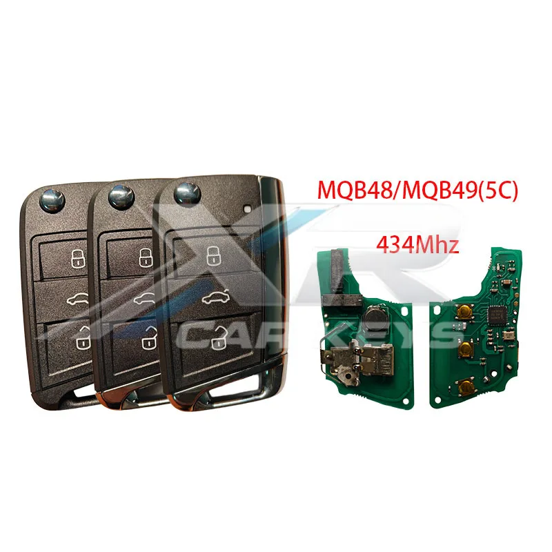 

Чип MQB48/MQB49 5C 5G0959752BC/BB/5GD959752A/2G6959752D для бесключевого доступа к автомобилям VW TAYRON, Touran, T-ROC, Polo, Tiguan, 434 МГц, смарт-пульт дистанционного управления.