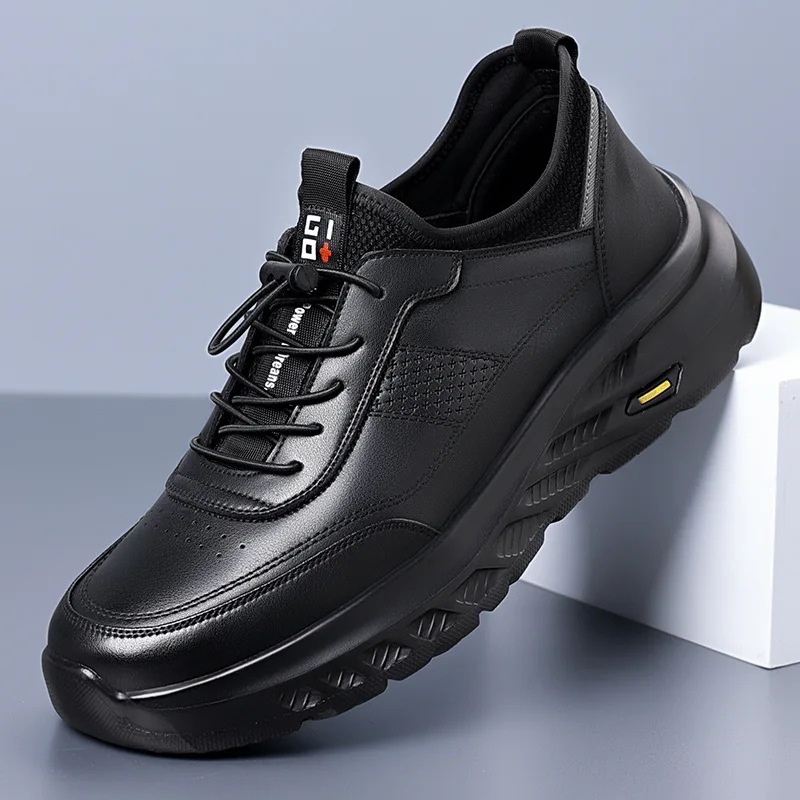 

Solid Color Platform Sneakers for Men Spring Autumn Elastic Band New Designer Shoes Male Fashion Casual Sports Shoes Man