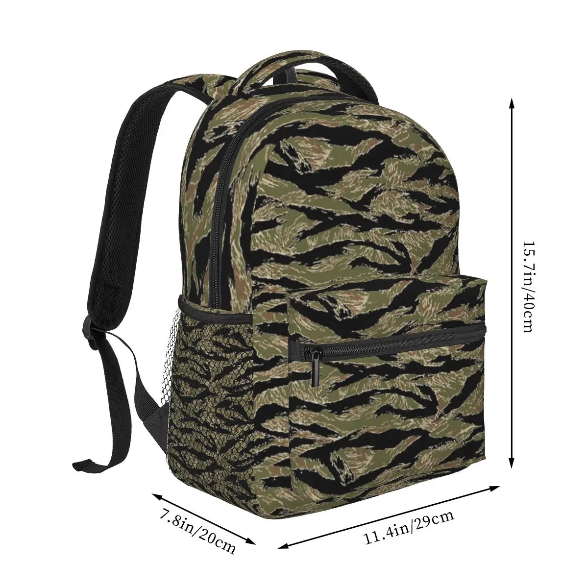Tiger Stripe Camouflage Military Camo Backpack Hot Sale Daypack Large Capacity Boys Girls BookBag School Bag Shoulder Bags