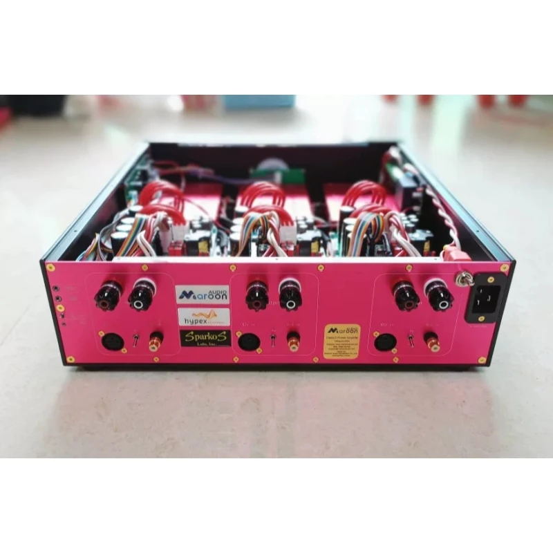 Maroon Audio Power Amplifier with Hypex NC1200 Configurable 3/4/6/8 Channel High-Power D Class for Cinema & Hi-Fi view 3