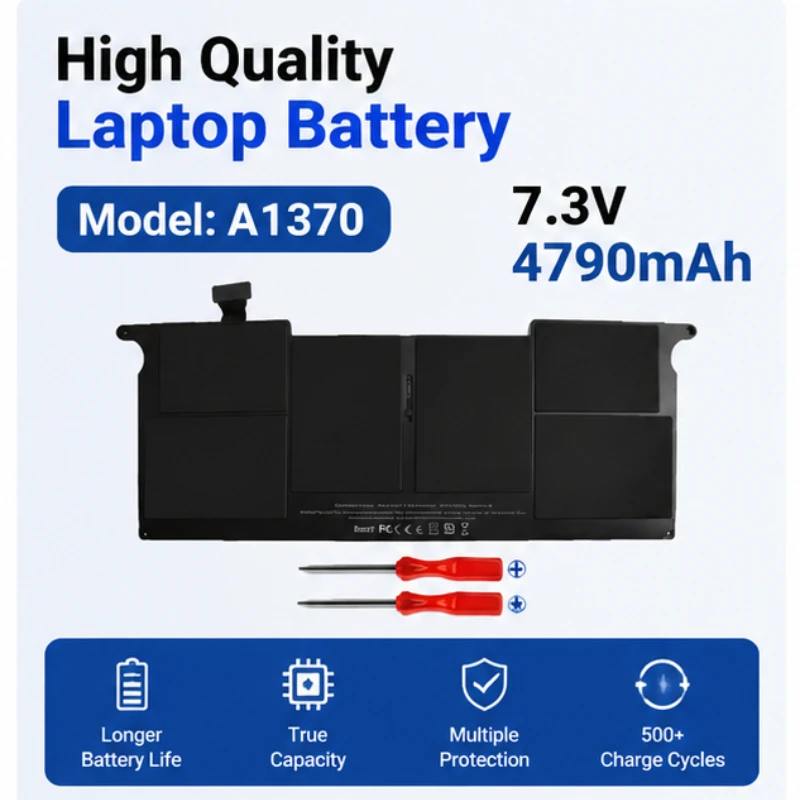 

4790MAH Model A1375 A1406 Is Suitable for Apple A1370 From 2010 To 2011. A1465 A1375 A1406 Has A Battery Life for Laptops
